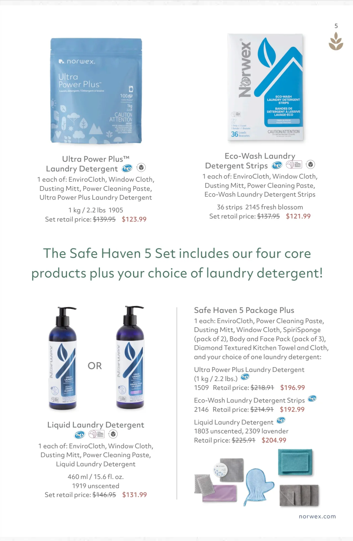 Norwex Safe Haven 5 Set